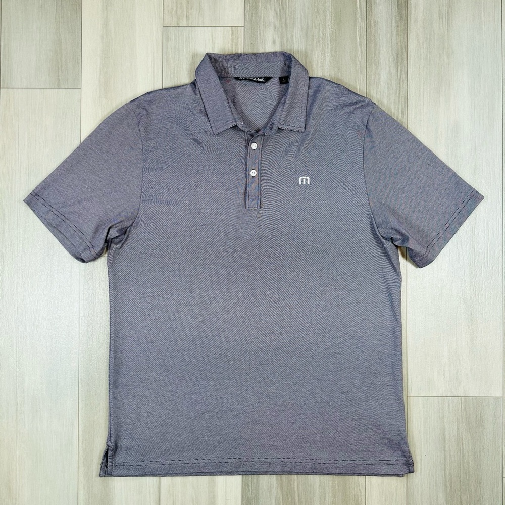 Travis Matthew Men's Golf Polo Shirt in Purple Size Large